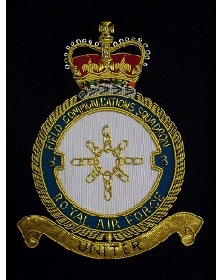 Medium Embroidered Badge - 3 Field Communications Squadron